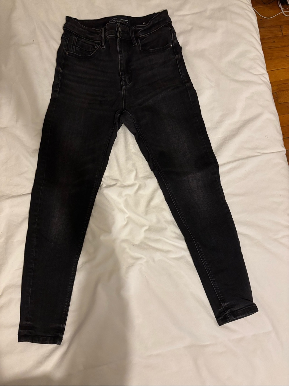 Stradivarius Charcoal Black Skinny High-Rise Jeans